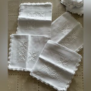 2 Handmade kitchen clothes napkins.